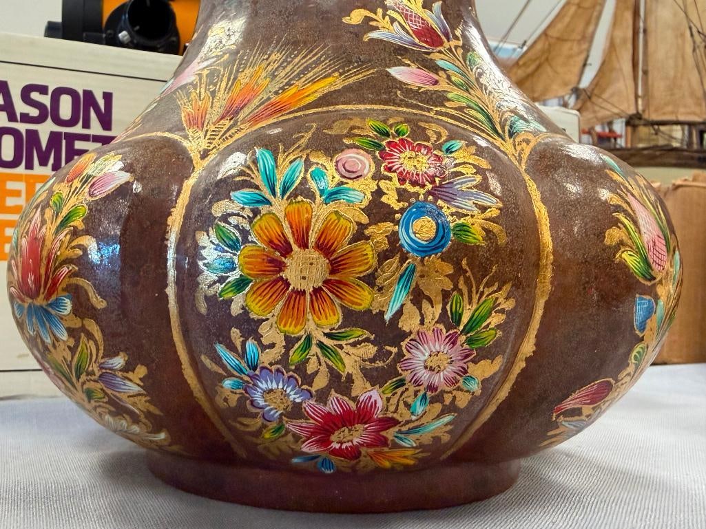 20TH CENTRUY HAND HAMMERED COPPER BULBOUS VESSEL SIGNED H. ZARCO V. - 11