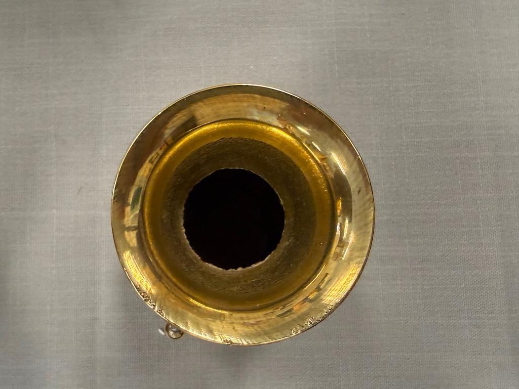 20TH CENTRUY HAND HAMMERED COPPER BULBOUS VESSEL SIGNED H. ZARCO V. - 16