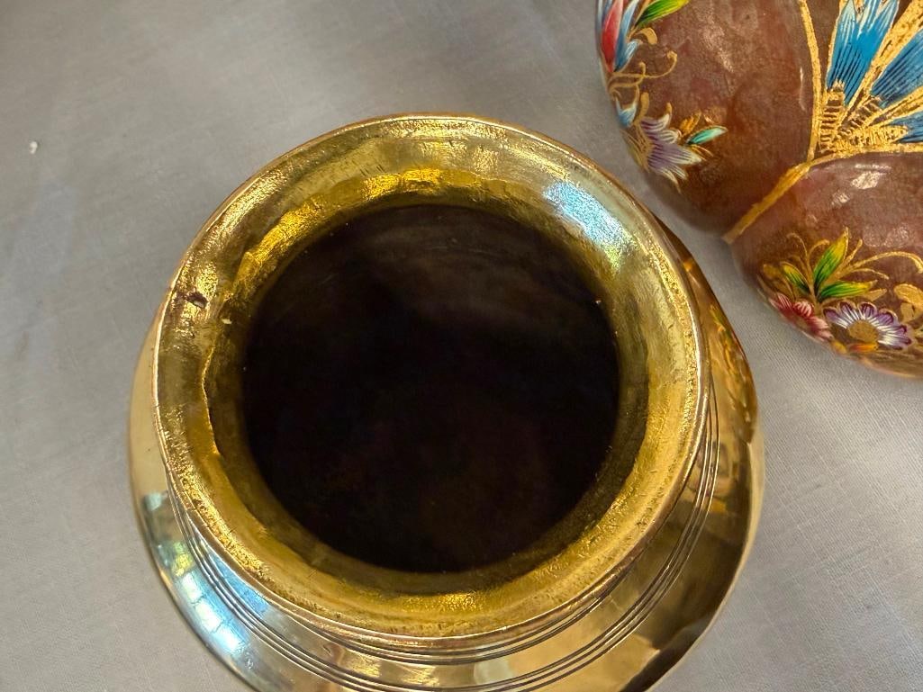20TH CENTRUY HAND HAMMERED COPPER BULBOUS VESSEL SIGNED H. ZARCO V. - 4