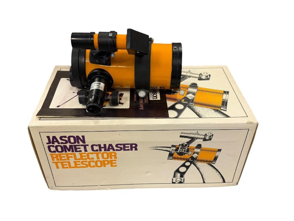 JASON COMET SERIES CATADIOPTRIC REFLECTOR TELESCOPE: INCLUDES ACCESSORIES, MANUAL, AND ORIGINAL BOX 8 3/4" L