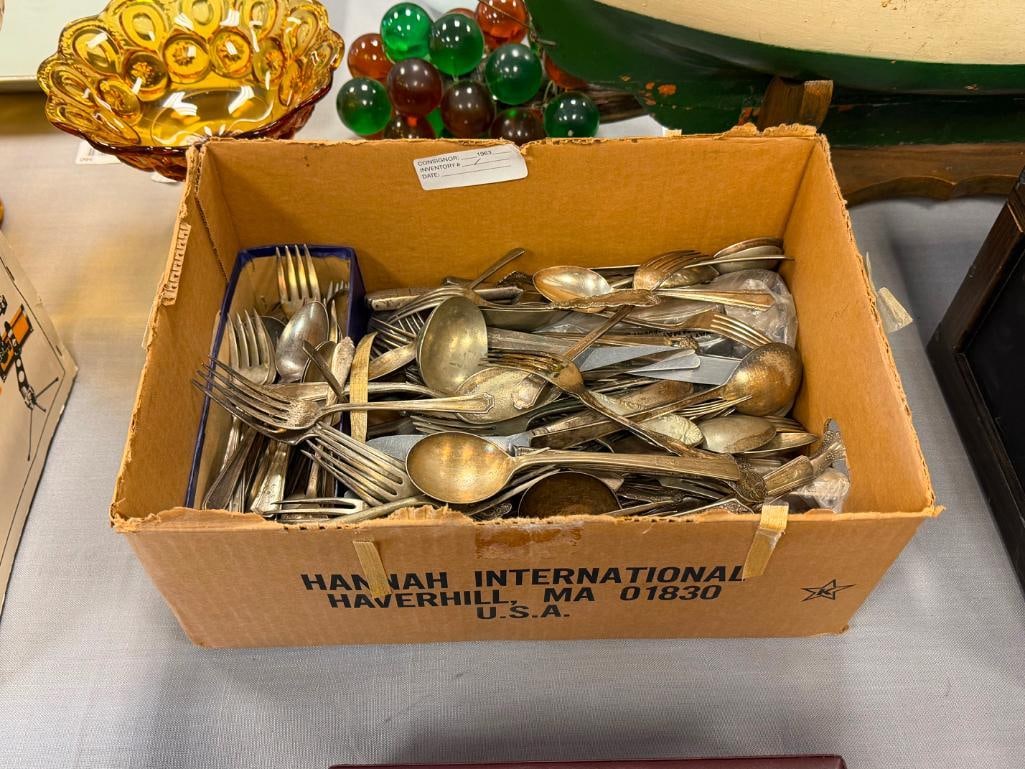 ANTIQUE AND VINTAGE FLATWARE SPOONS, FORKS, ETC. - 2