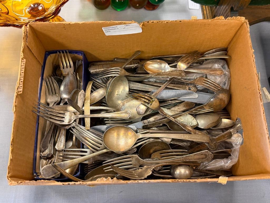 ANTIQUE AND VINTAGE FLATWARE SPOONS, FORKS, ETC. - 3
