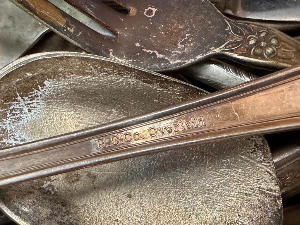 ANTIQUE AND VINTAGE FLATWARE SPOONS, FORKS, ETC. - 4