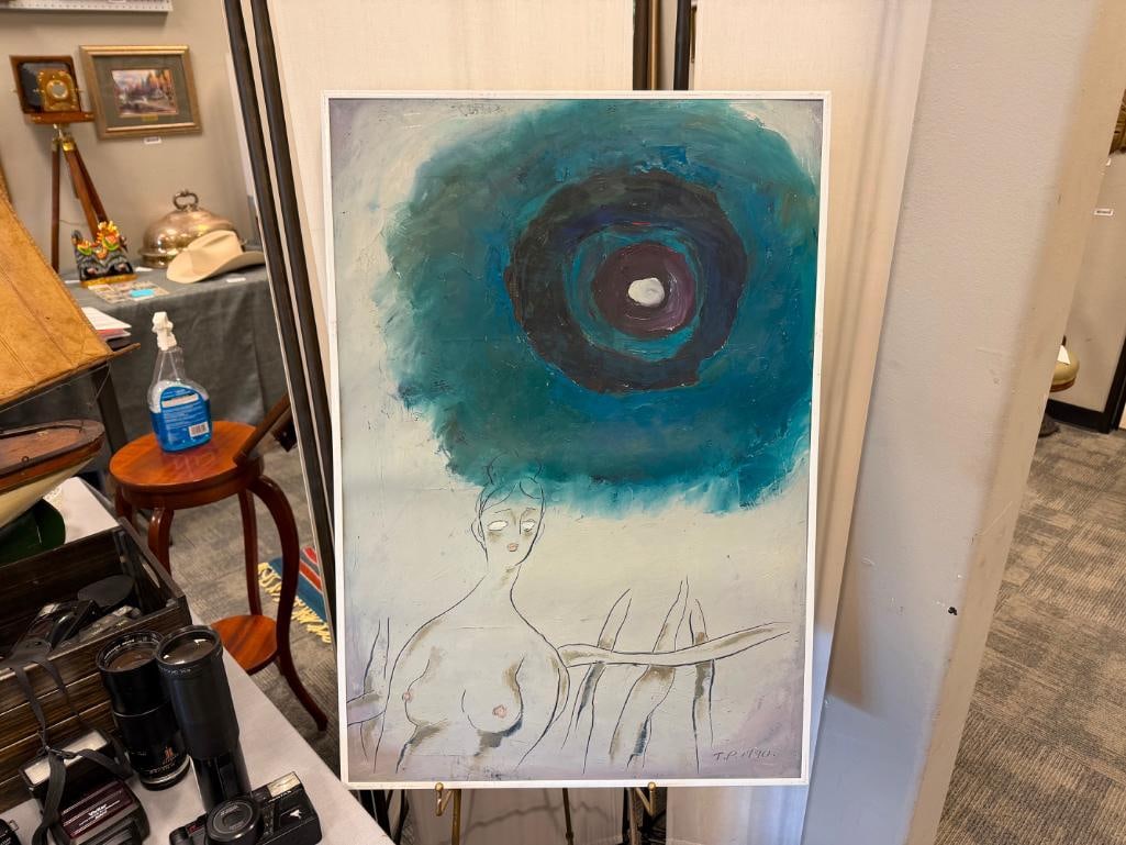 ORIGINAL OIL ON CANVAS PAINTING SIGNED J.P. AND DATED 1990 - 2