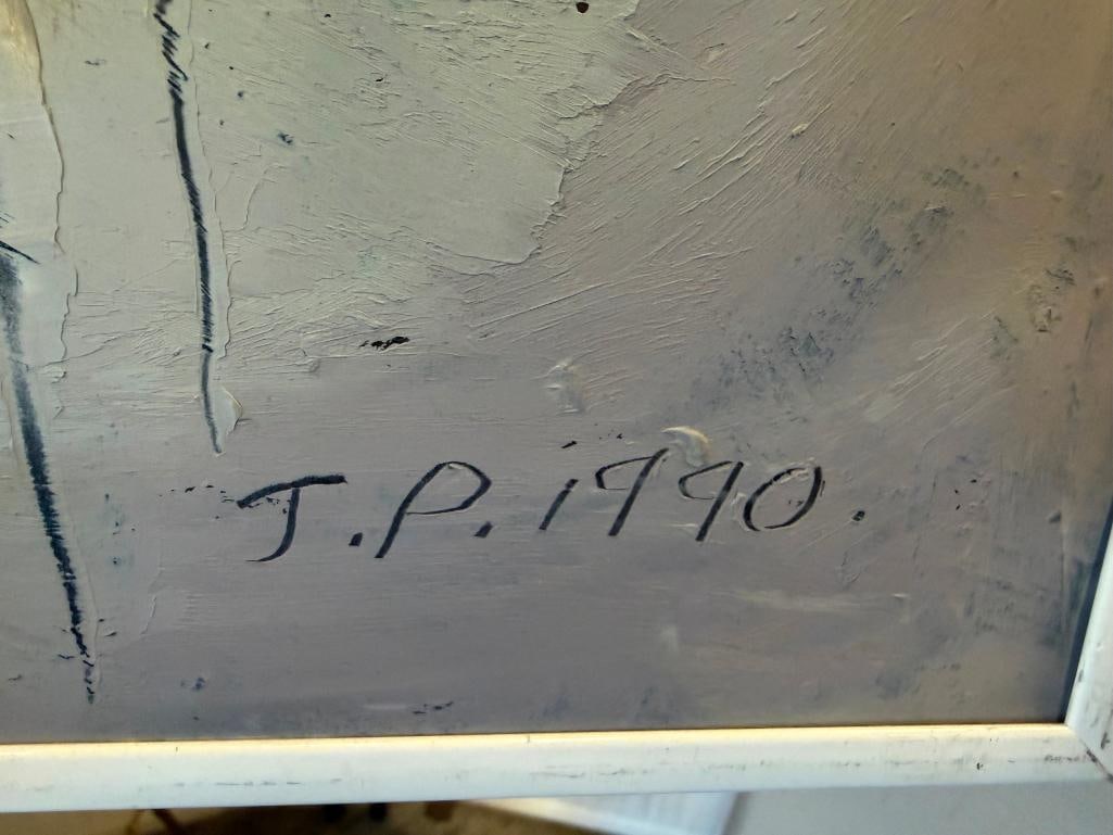 ORIGINAL OIL ON CANVAS PAINTING SIGNED J.P. AND DATED 1990 - 3