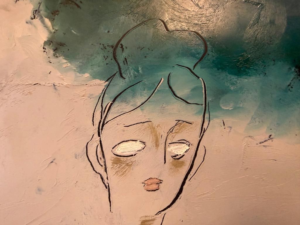 ORIGINAL OIL ON CANVAS PAINTING SIGNED J.P. AND DATED 1990 - 4
