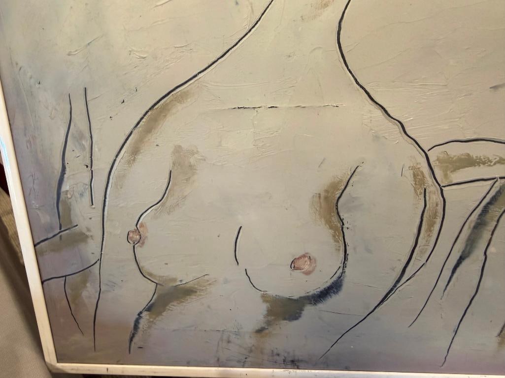 ORIGINAL OIL ON CANVAS PAINTING SIGNED J.P. AND DATED 1990 - 5