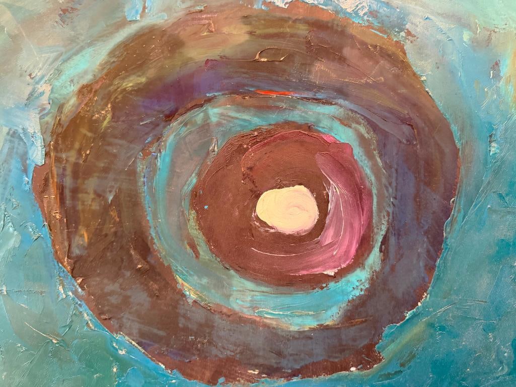 ORIGINAL OIL ON CANVAS PAINTING SIGNED J.P. AND DATED 1990 - 8