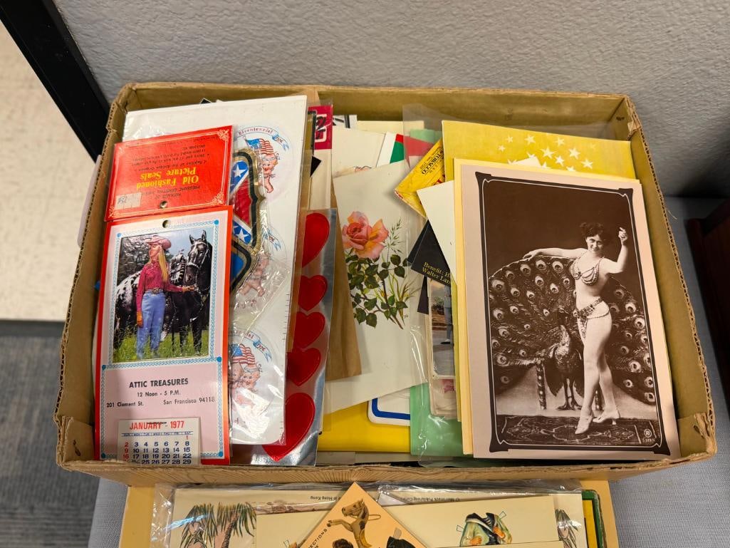 VINAGE EPHEMERA / PAPER PRODUCTS GREETING CARDS, DOLL BOOKS, POSTCARDS, BOOKLETS - 4