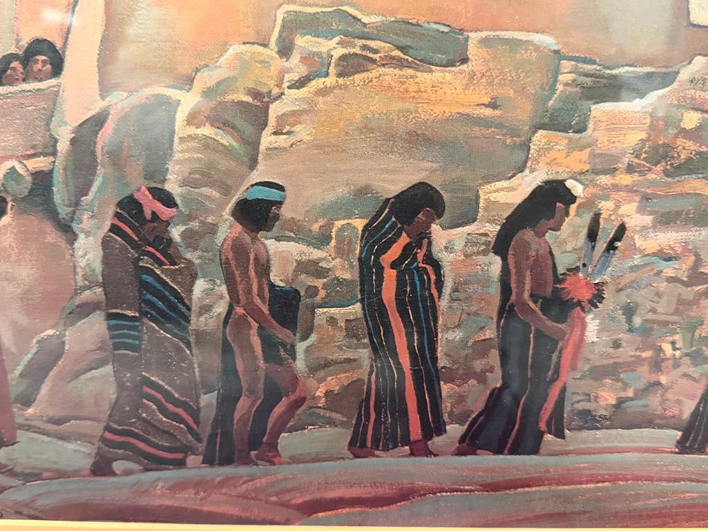 MAYNARD DIXON AMERICAN WEST ARTIST PRINT TITLED THE WISE MEN - 8