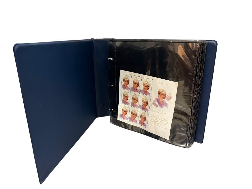PRINCESS DIANA STAMP ALBUM FEATURING UNUSED STAMPS FROM ALL OVER THE WORLD (1 of 9)