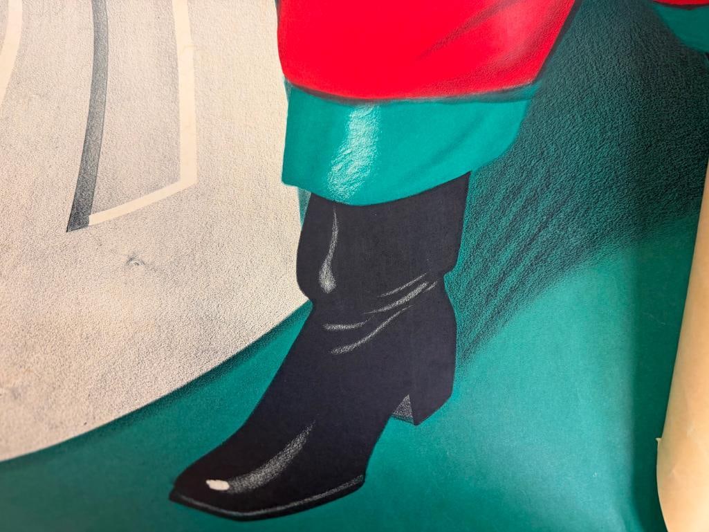 1960'S VINTAGE SANTA CLAUS DOOR POSTER COVER - 5