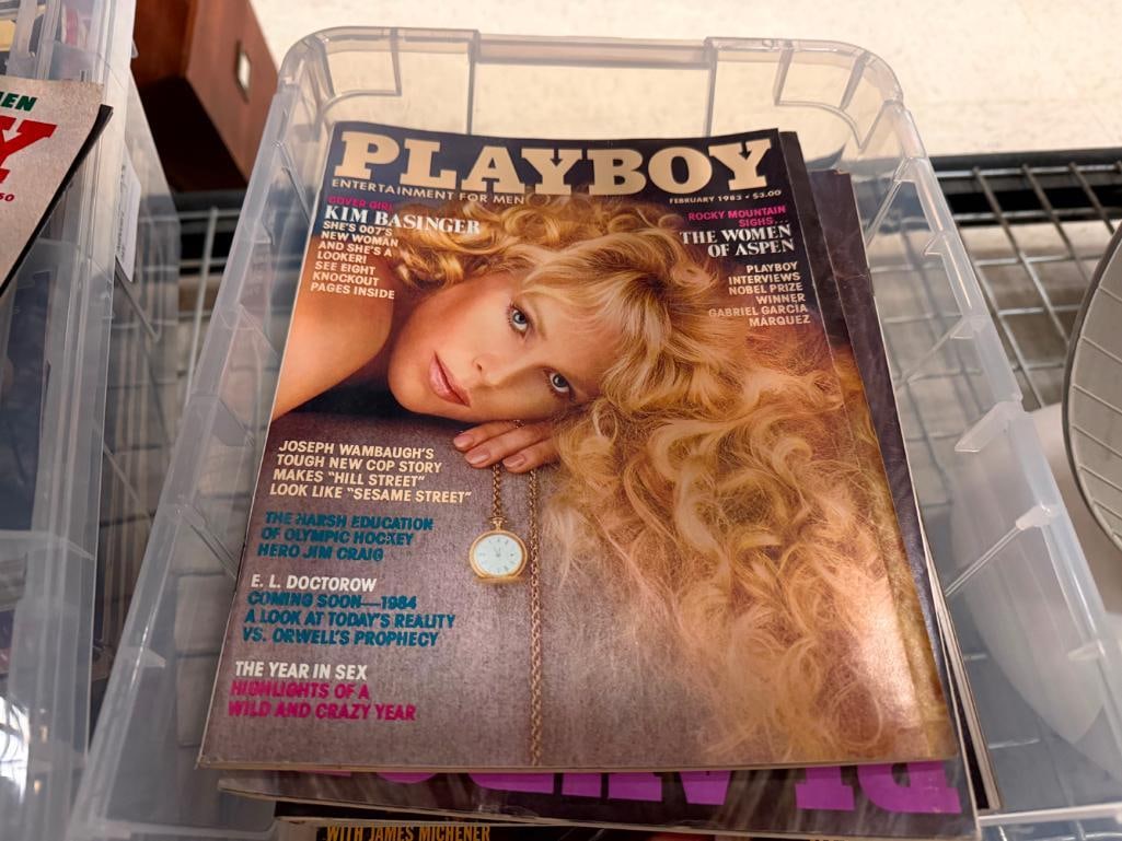 APPROX. 60 ASSORTED PLAYBOY MAGZINES FROM THE 1980'S - 10