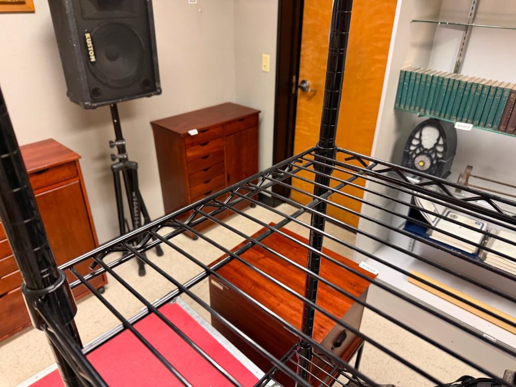 BLACK COATED WIRE STEEL FIVE TIER SHELF - 5