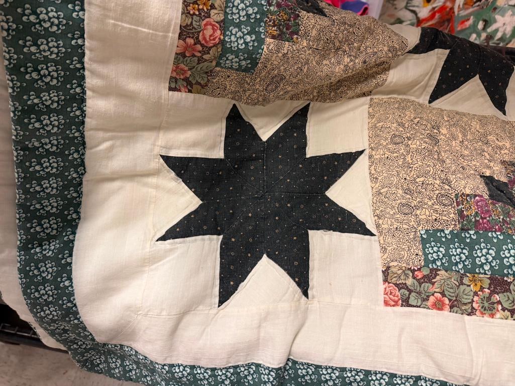 PATCHWORK EIGHT-POINT STAR PATTERN QUILT - 3