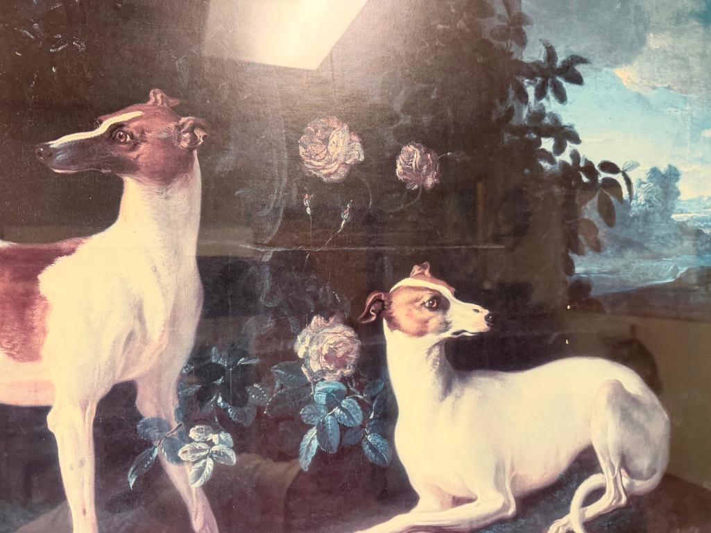 JEAN-BAPTISTE OUDRY'S " MISSE AND TURLU " PRINT OF TWO GREYHOUNDS OF LOUIS XV - 8