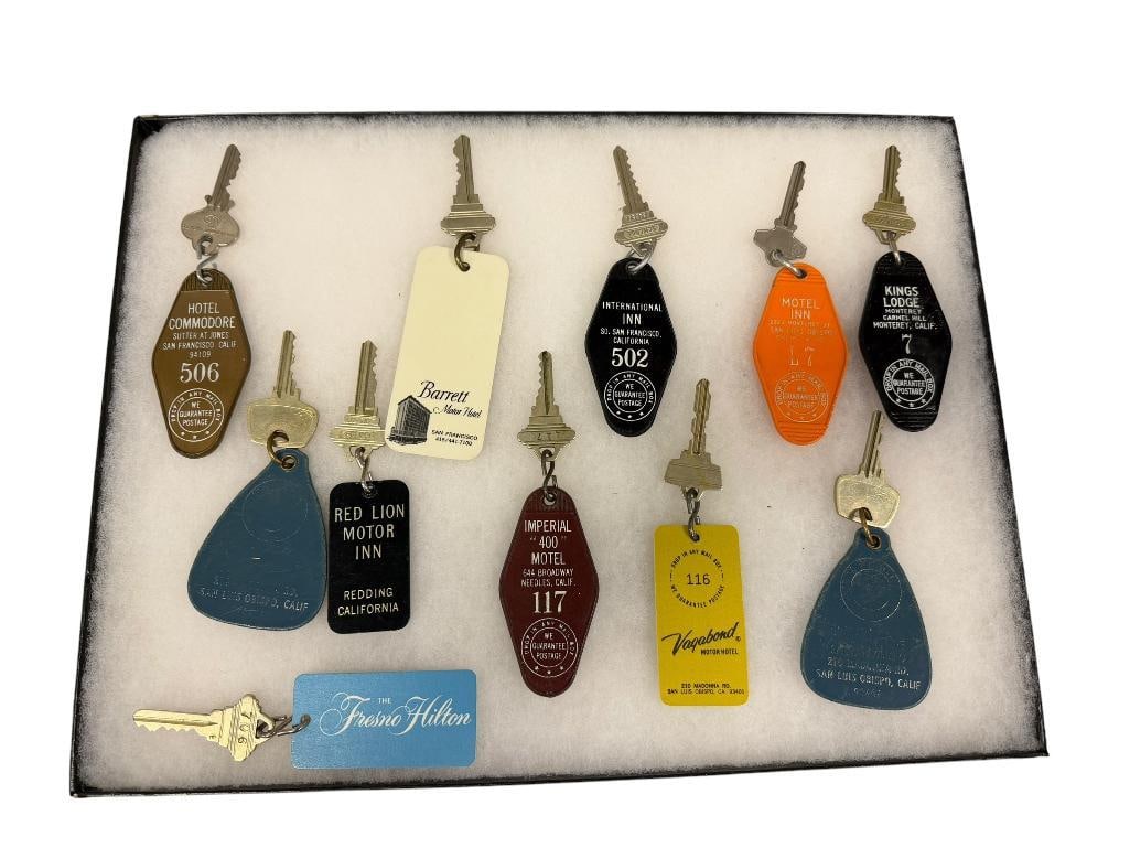 ELEVEN VINTAGE HOTEL ROOM KEYS FROM VARIOUS HOTELS IN CALIFORNIA PRIMARILY NORTHERN CALIFORNIA (1 of 10)