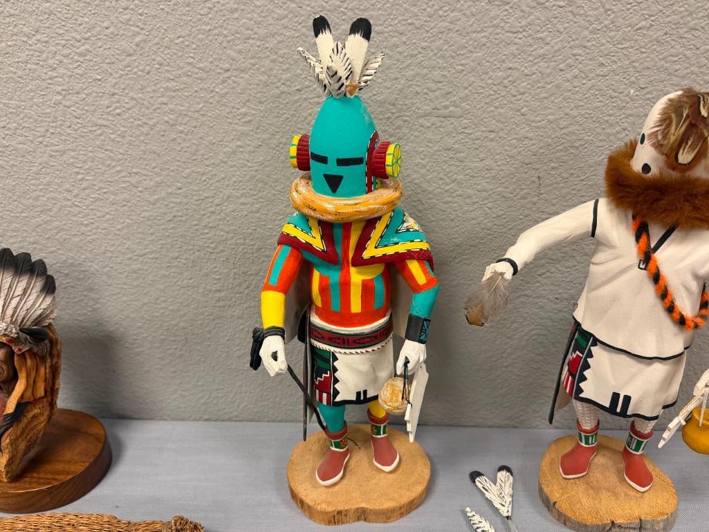 LEO LA CA PA HIGHLY RESPECTED HOPI PUEBLO KACHINA CARVER FROM FIRST MESA AHOLI AND EOTOTO - 3