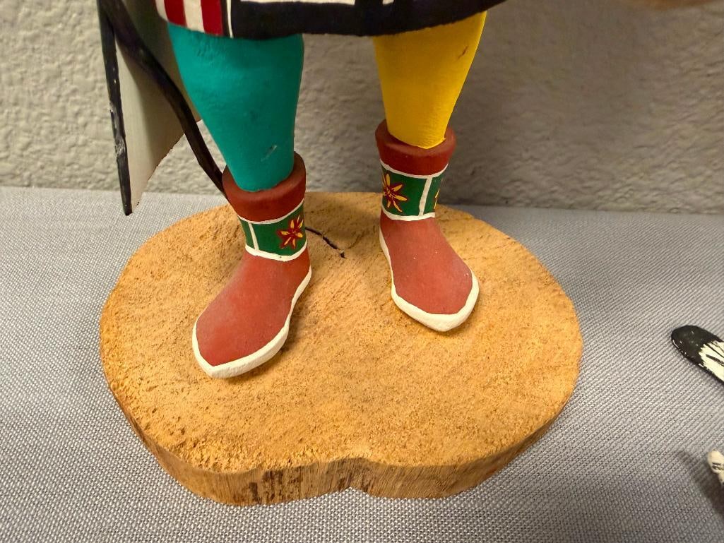 LEO LA CA PA HIGHLY RESPECTED HOPI PUEBLO KACHINA CARVER FROM FIRST MESA AHOLI AND EOTOTO - 4