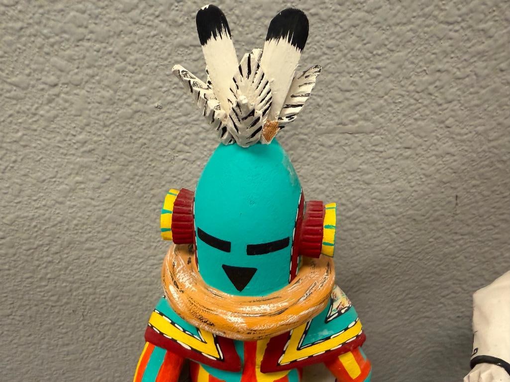 LEO LA CA PA HIGHLY RESPECTED HOPI PUEBLO KACHINA CARVER FROM FIRST MESA AHOLI AND EOTOTO - 5