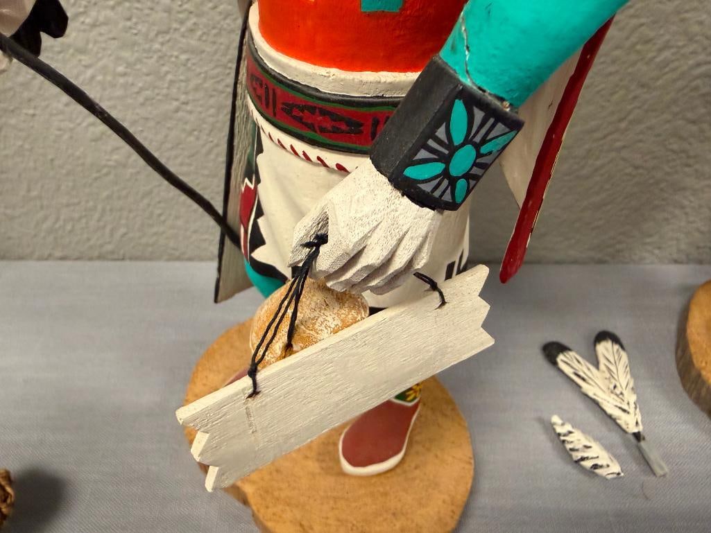 LEO LA CA PA HIGHLY RESPECTED HOPI PUEBLO KACHINA CARVER FROM FIRST MESA AHOLI AND EOTOTO - 7