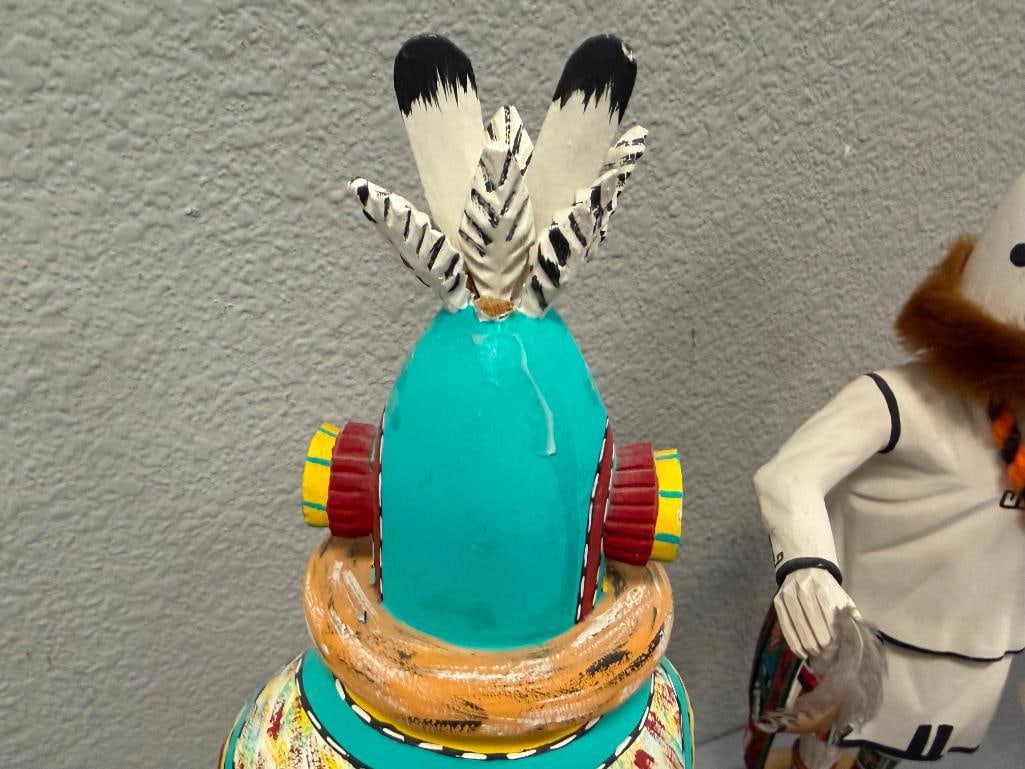 LEO LA CA PA HIGHLY RESPECTED HOPI PUEBLO KACHINA CARVER FROM FIRST MESA AHOLI AND EOTOTO - 9