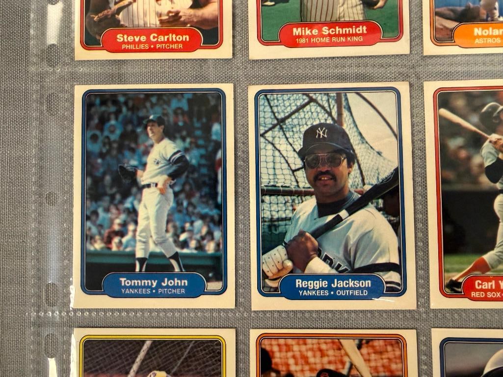 1982 FLEER BASEBALL HALL OF FAME BASEBAL CARDS MIKE SCHMIDT, ROBIN YOUNT, JOE MORGAN, TOMMY JOHN - 4