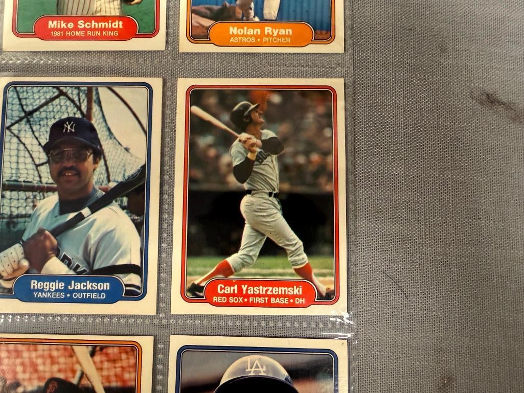1982 FLEER BASEBALL HALL OF FAME BASEBAL CARDS MIKE SCHMIDT, ROBIN YOUNT, JOE MORGAN, TOMMY JOHN - 7