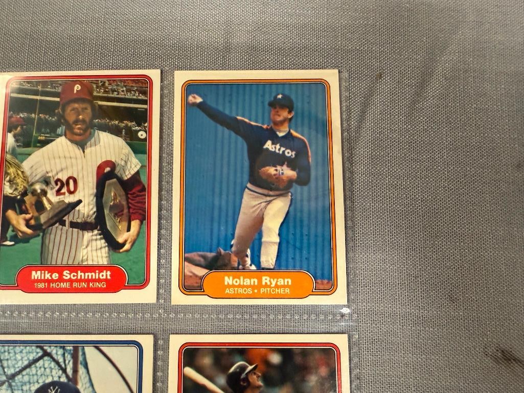 1982 FLEER BASEBALL HALL OF FAME BASEBAL CARDS MIKE SCHMIDT, ROBIN YOUNT, JOE MORGAN, TOMMY JOHN - 8