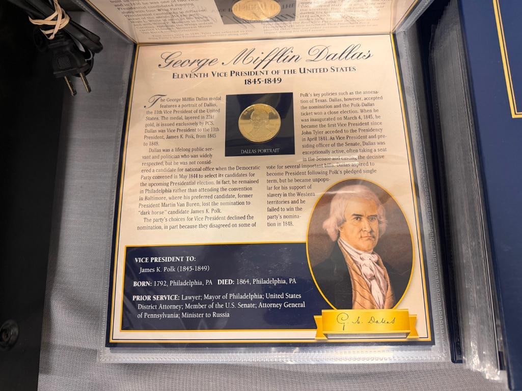 THE UNITED STATES VICE PRESIDENTS MEDAL COLLECTION VOL I & II PCS STAMPS AND COINS - 11
