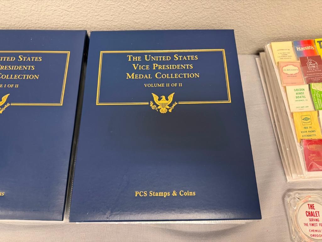 THE UNITED STATES VICE PRESIDENTS MEDAL COLLECTION VOL I & II PCS STAMPS AND COINS - 13