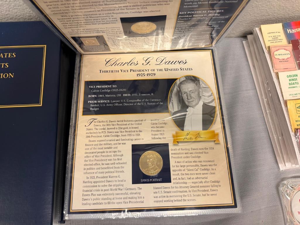 THE UNITED STATES VICE PRESIDENTS MEDAL COLLECTION VOL I & II PCS STAMPS AND COINS - 14