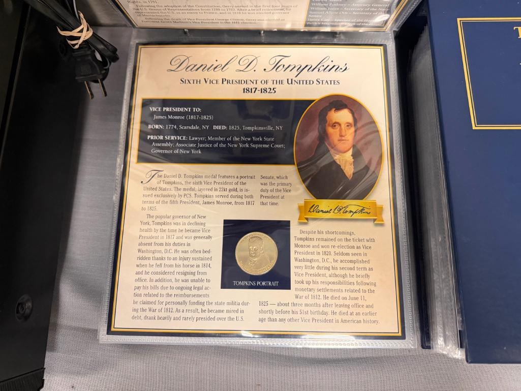 THE UNITED STATES VICE PRESIDENTS MEDAL COLLECTION VOL I & II PCS STAMPS AND COINS - 8