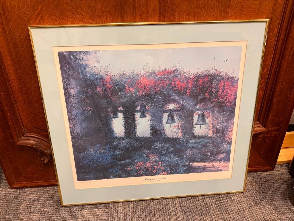 MAURICE HARVEY ENGLISH ARTIST PROOF PRINT TITLED MORNING'S CRIMSON HAZE - 3