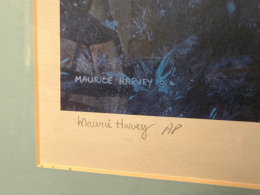 MAURICE HARVEY ENGLISH ARTIST PROOF PRINT TITLED MORNING'S CRIMSON HAZE - 4