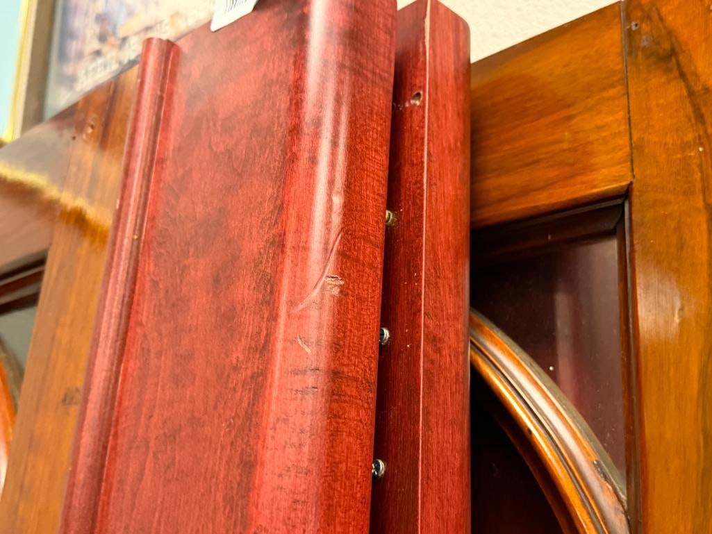 CIRCA 1870'S WALNUT DOORS FROM ENGLAND WITH CUT BEVELED GLASS PANELED WINDOWS - 7