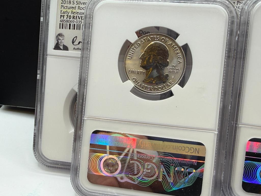 2018 U.S. SILVER REVERSE PROOF SET NGC PF70 - 12