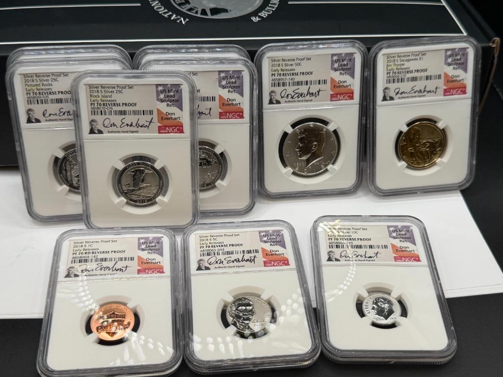 2018 U.S. SILVER REVERSE PROOF SET NGC PF70 - 2
