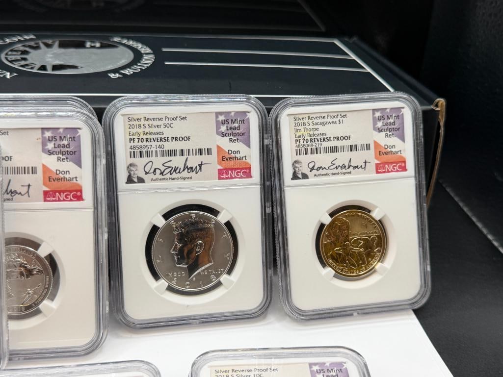 2018 U.S. SILVER REVERSE PROOF SET NGC PF70 - 3