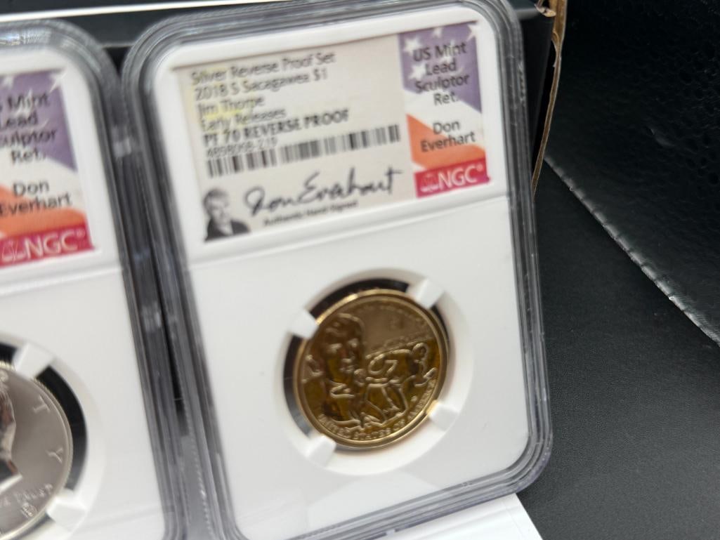 2018 U.S. SILVER REVERSE PROOF SET NGC PF70 - 4