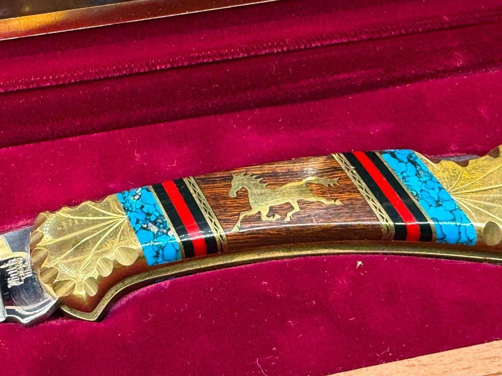 " BUCK - CUSTOM " FIXED BLADE KNIFE HAND MADE BY NAVAJO ARTIST DAVE YELLOWHORSE - 3