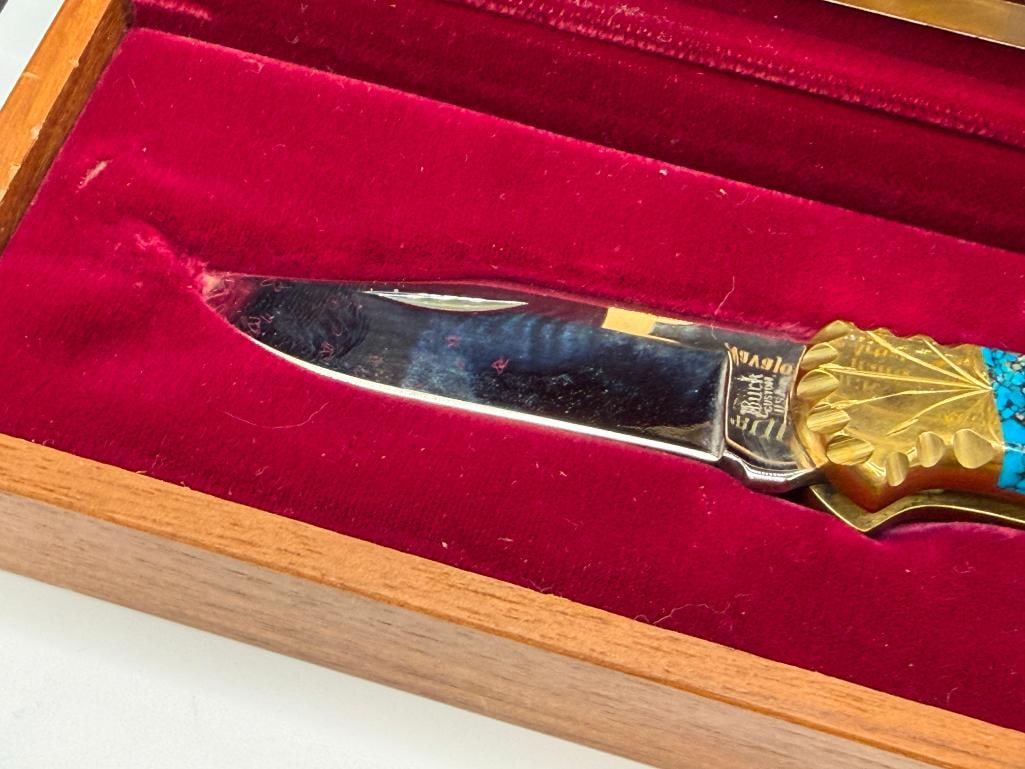 " BUCK - CUSTOM " FIXED BLADE KNIFE HAND MADE BY NAVAJO ARTIST DAVE YELLOWHORSE - 4