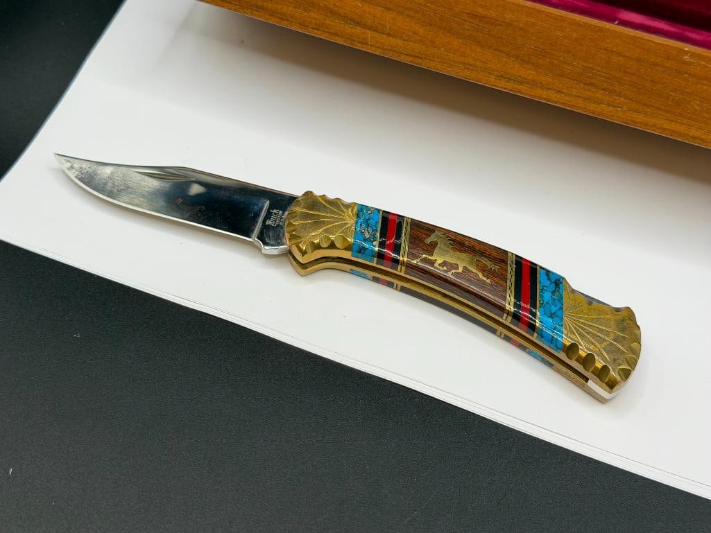 " BUCK - CUSTOM " FIXED BLADE KNIFE HAND MADE BY NAVAJO ARTIST DAVE YELLOWHORSE - 5