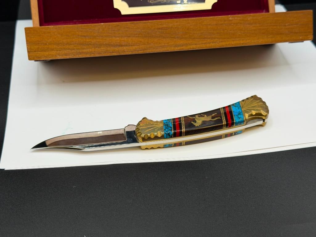 " BUCK - CUSTOM " FIXED BLADE KNIFE HAND MADE BY NAVAJO ARTIST DAVE YELLOWHORSE - 7