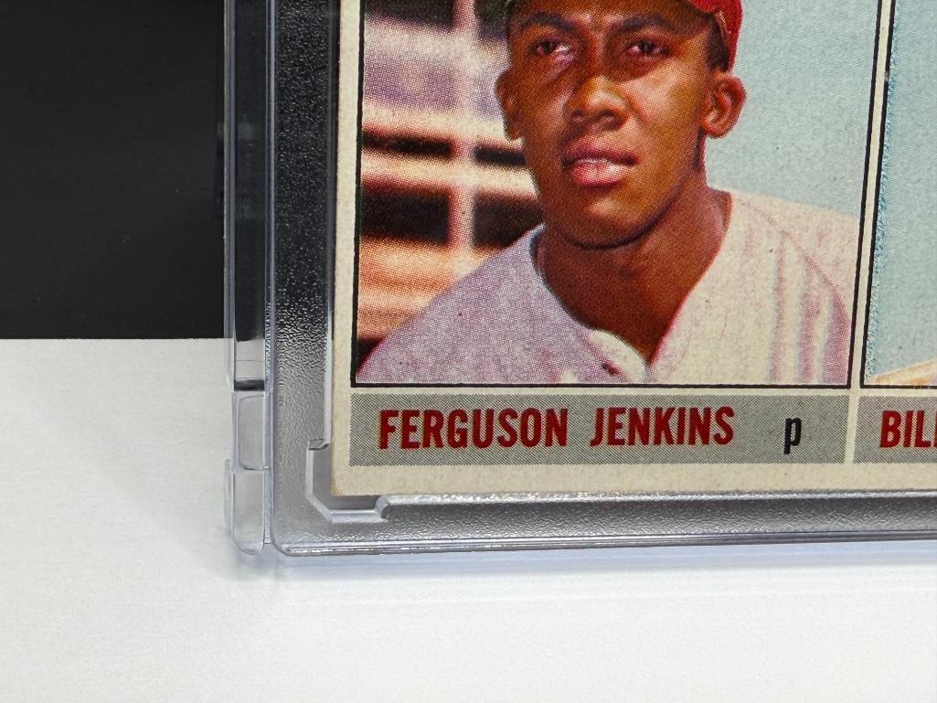 1966 TOPPS #254 PHILLIES ROOKIE STARS FERGUSON JENKINS AND BILL SORRELL BASEBALL CARD - 4