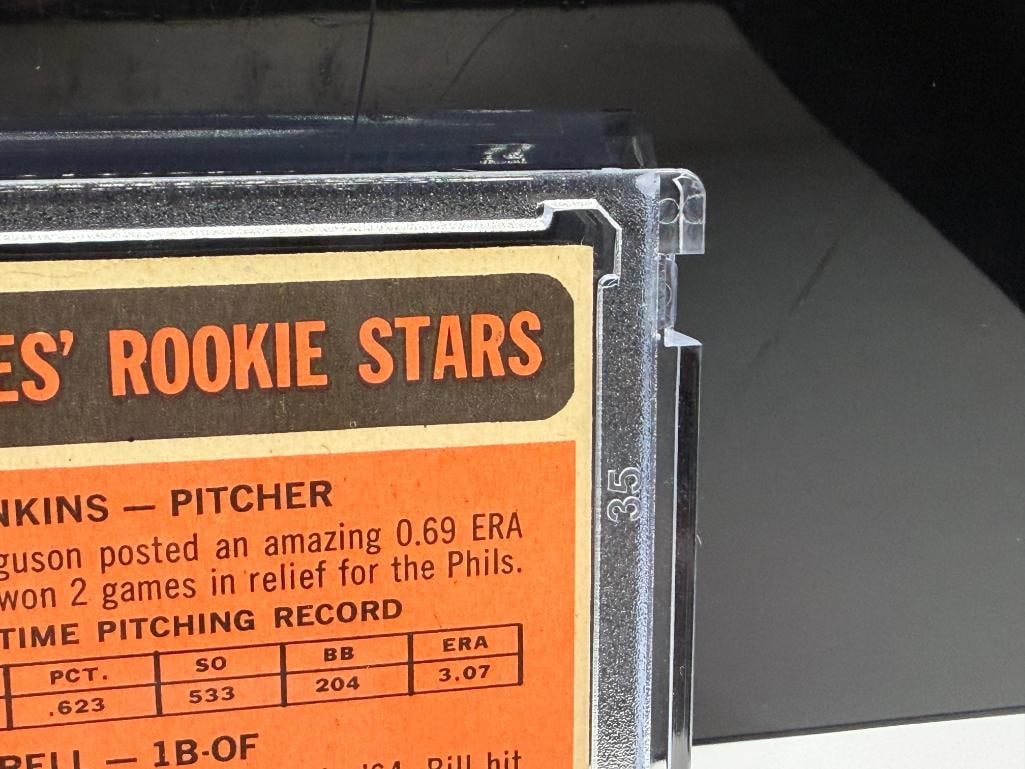 1966 TOPPS #254 PHILLIES ROOKIE STARS FERGUSON JENKINS AND BILL SORRELL BASEBALL CARD - 9