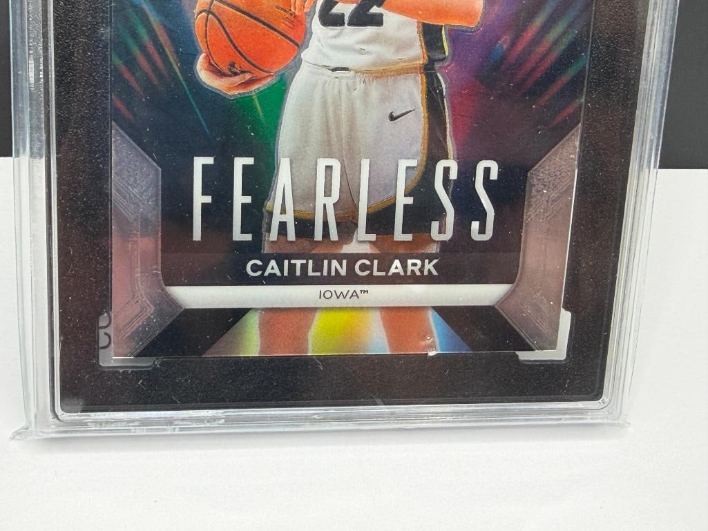 2024 PANINI CAITLIN CLARK COL. F1 CAITLIN CLARK IOWA FEARLESS PANINI PRIZM BASEKTBALL CARD SGC 9.5+ - 3