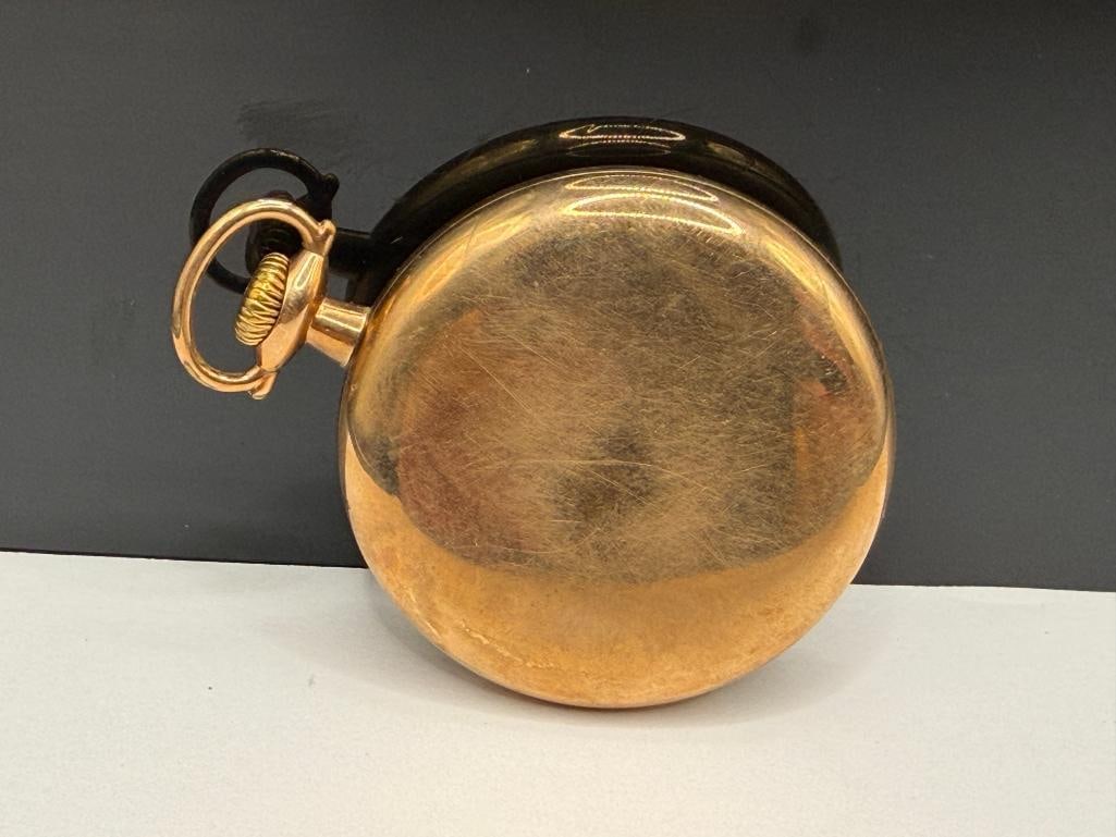 ANTIQUE 1915 ILLINOIS GRADE A. LINCOLN FALSE CENTER BRIDGE 21 JEWELS POCKET WATCH - 5
