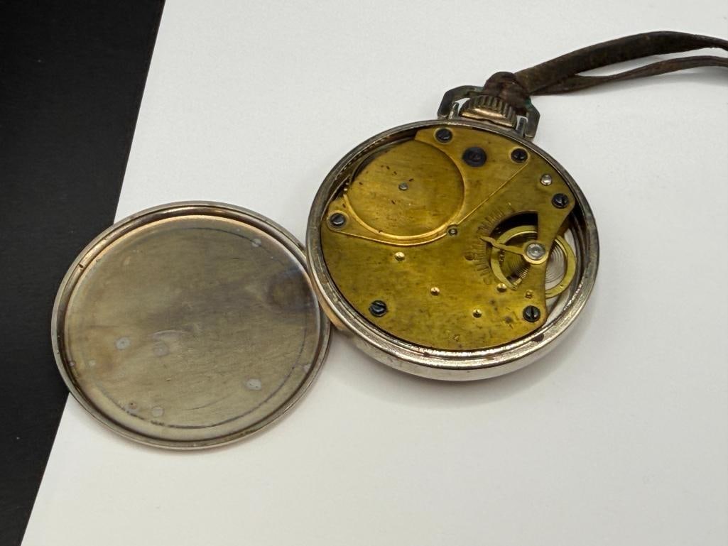 VINTAGE WESTCLOX POCKET BEN SILVER TONE OPEN FACE POCKET WATCH - 7