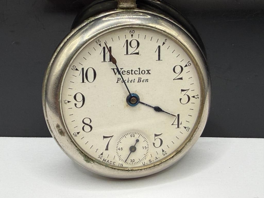 VINTAGE WESTCLOX POCKET BEN POCKET WATCH - 2